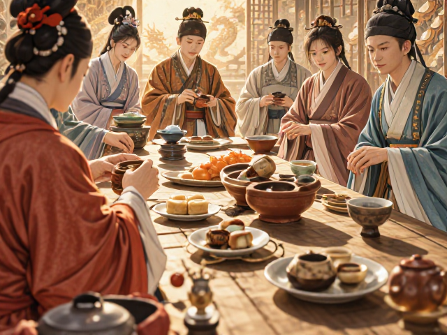 文人雅集茶道配饰,龙凤纹饰的东方美学与收藏价值