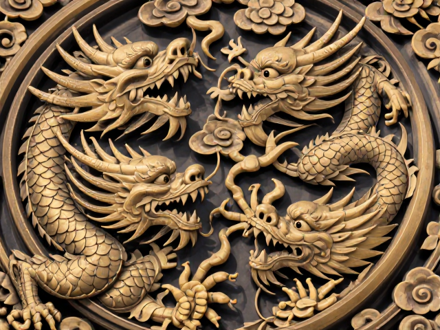 名家影雕龙凤纹,收藏级艺术珍品解析