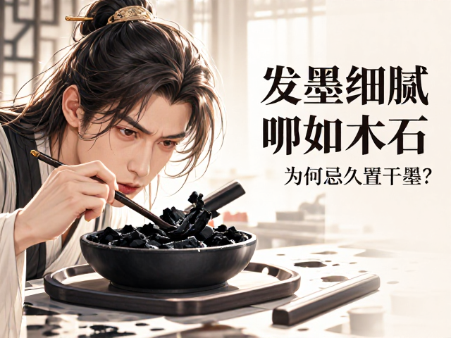 徽墨鉴赏，发墨细腻叩如木石，为何忌久置干墨？