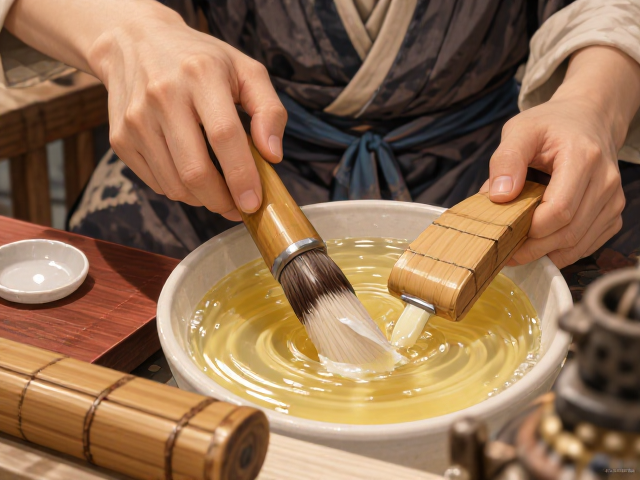 裱画浆糊、竹制臂搁、排笔刷，传统书画工具选购与保养全指南