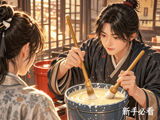 裱画浆糊配方与毛笔清洗桶、排笔刷清洁技巧，新手必看