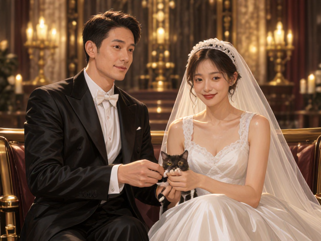 新婚仪式穿什么?简约轻婚纱配猫跟,高级感拉满