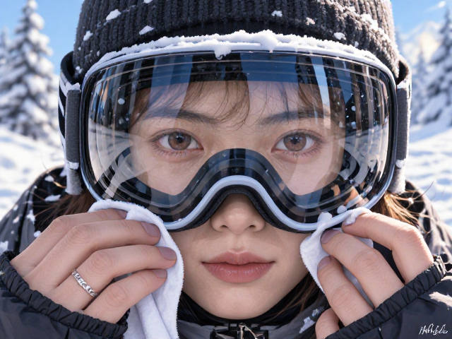冬季户外运动雪地护眼镜防雾指南,专用防雾布擦拭法