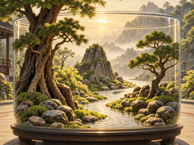 源自日本枯山水的生态瓶,打造微缩景观治愈系家居