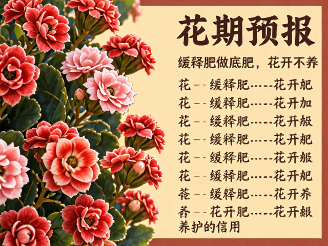 长寿花花期预报,缓释肥做底肥,花开不断超好养