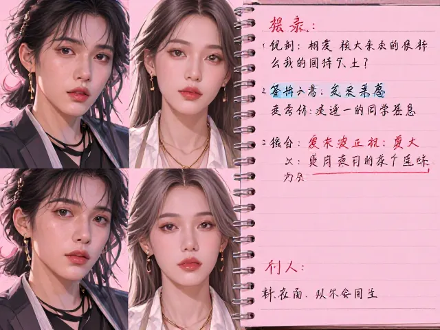 粉色柔和区分笔记，高效学习标注与复习重点圈画技巧