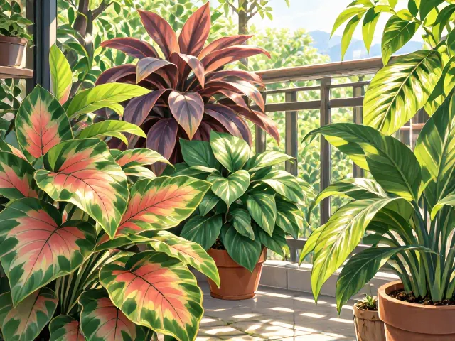 阳台绿植角怎么搭？彩叶竹芋叶色丰富，打造高颜值治愈系角落