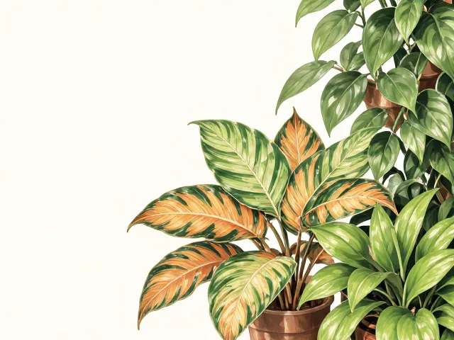 彩叶竹芋与绿萝,最适合室内环境的观叶植物推荐