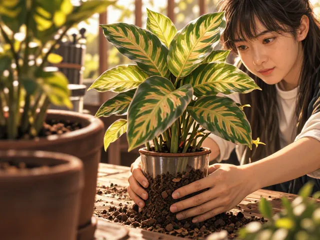 彩叶竹芋水培转土培技巧,轻松适应室内环境
