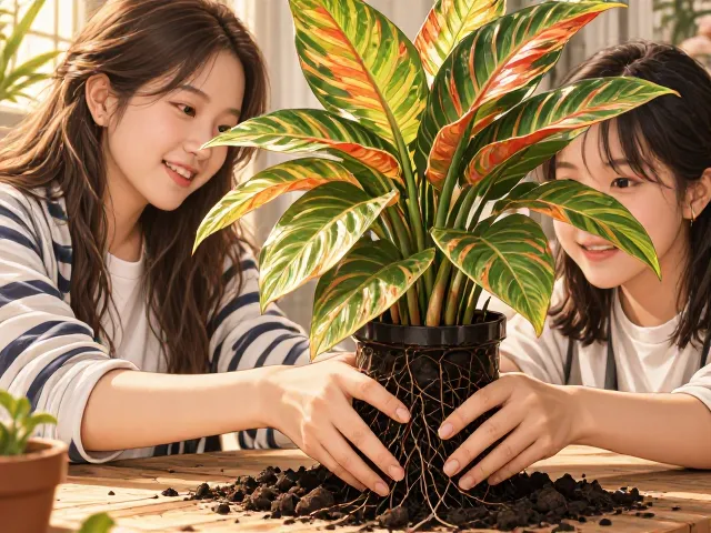 彩叶竹芋水培转土培技巧,轻松适应室内环境
