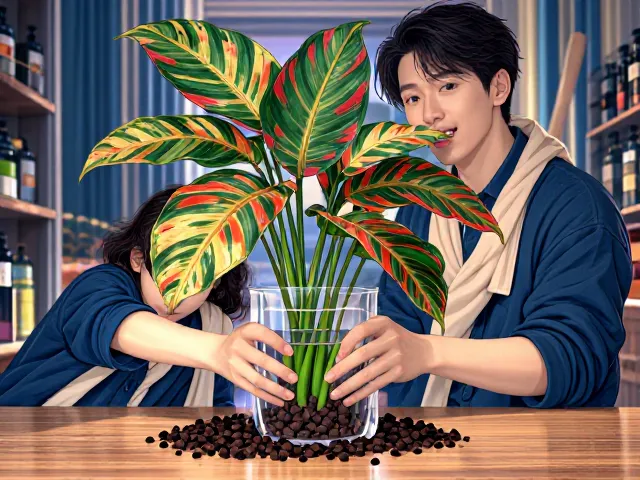 彩叶竹芋水培转土培技巧,轻松适应室内环境