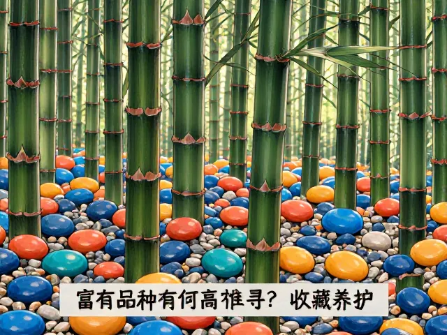 富贵竹配彩色石子点缀，稀有品种为何高价难寻？揭秘养护与收藏价值