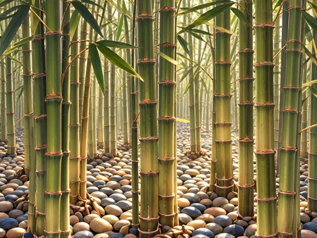 富贵竹配彩色石子点缀，稀有品种为何高价难寻？揭秘养护与收藏价值