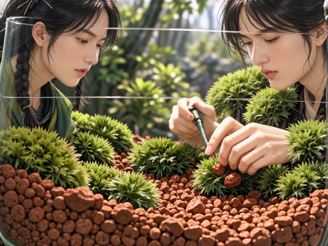 生态瓶制作教程,赤玉土,大灰藓,新手也能养出爆盆微景观