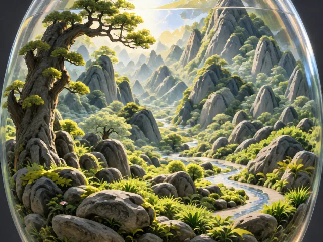 源自日本枯山水的生态瓶,打造极致层次感微景观