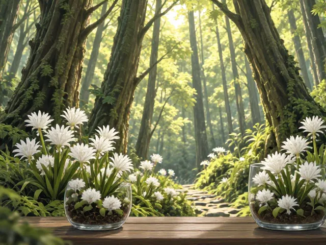 森林秘境生态瓶，白发藓微景观养护指南，打造治愈系桌面小森林