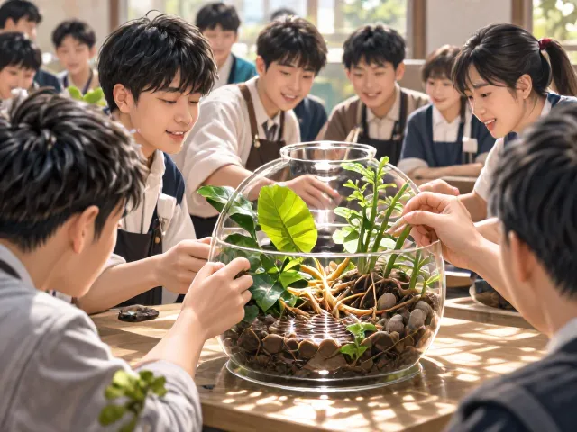 DIY生态瓶体验课爆火,新手如何防止积水烂根?