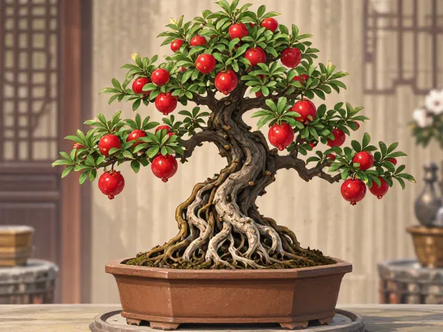 榕树盆景换盆修根教程，花果类梅花石榴金弹子养护指南
