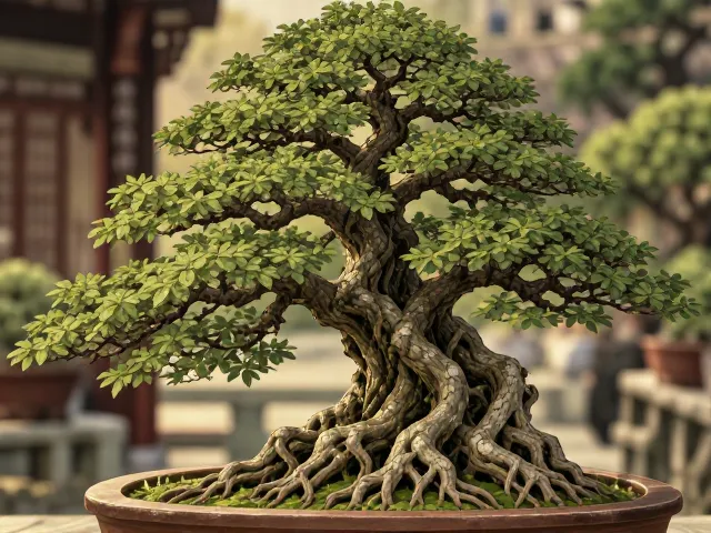 榕树盆景,源于中国秦汉,微型盆景为何如此流行?