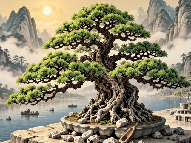 苏派巧云榕树盆景与山水盆景的意境融合与养护技巧