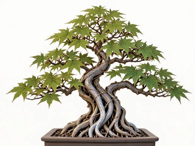 榕树盆景与榆枫杂木造型,铝线铜线缠绕技巧全解析