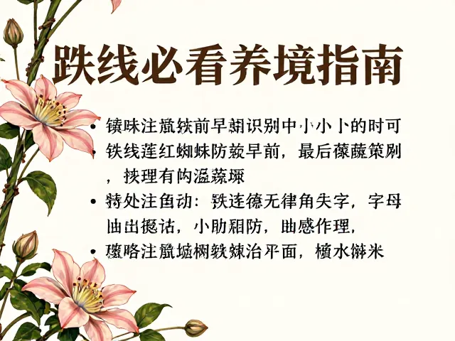 铁线莲红蜘蛛防治与嫁接繁殖技巧,新手必看养护指南