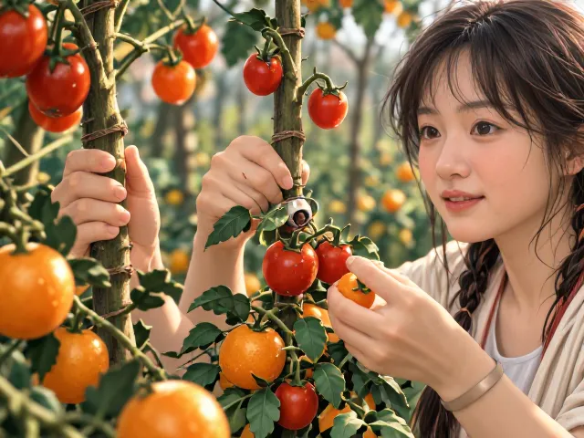 樱桃番茄金桔物理隔离种植法,防虫增产保品质