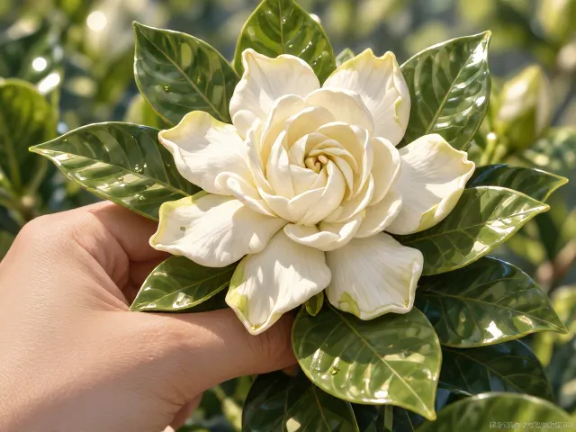 栀子花定期修剪促分枝，叶片花瓣含精油腺体养护全解析