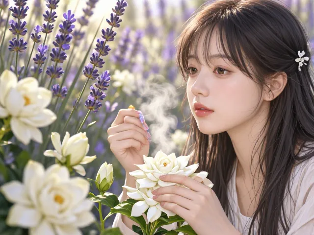 栀子花与薰衣草的宁静,揭秘水蒸气蒸馏法提取精油