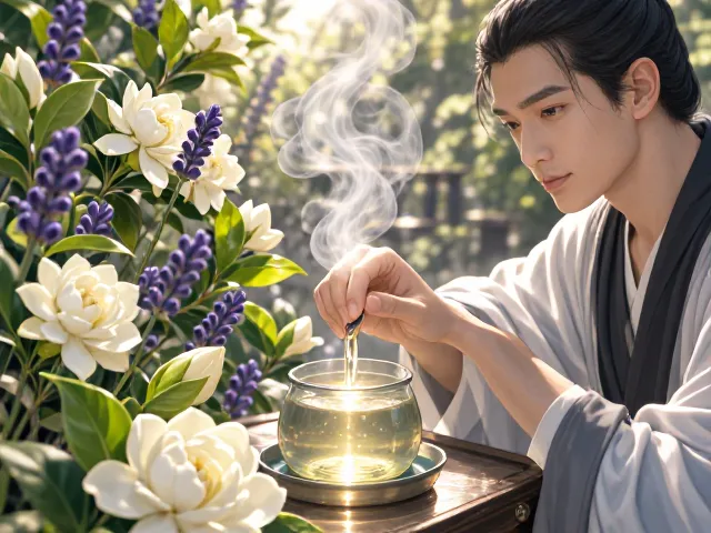 栀子花与薰衣草的宁静,揭秘水蒸气蒸馏法提取精油