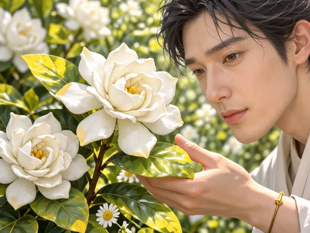栀子花黄叶怎么办?搭配洋甘菊适当施肥,补充养分促开花