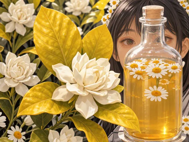 栀子花黄叶怎么办?搭配洋甘菊适当施肥,补充养分促开花