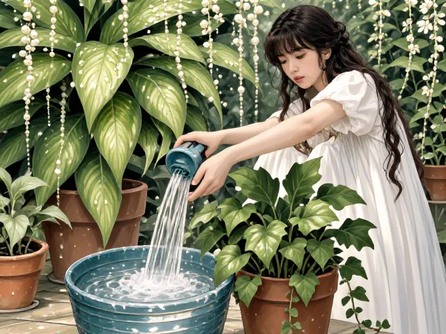 珍珠吊兰和常春藤喜湿润,浇水施肥有讲究