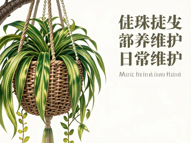 珍珠吊兰徒长怎么办？藤编吊篮悬挂养护避坑指南