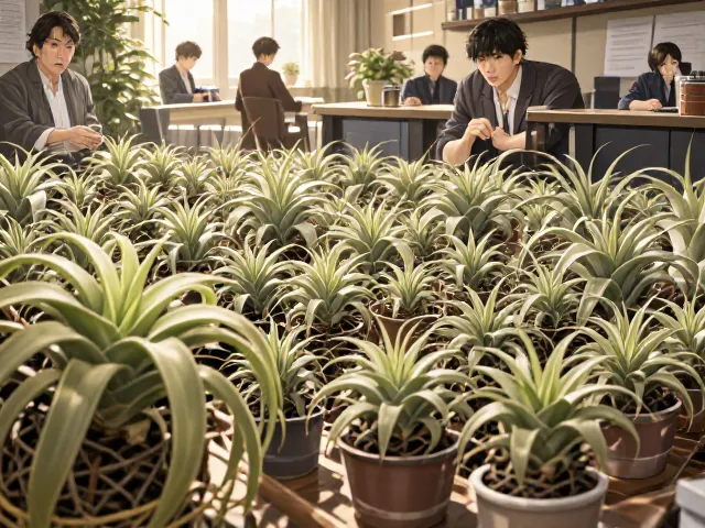 空气凤梨用有机肥好养吗？会议室绿植养护指南