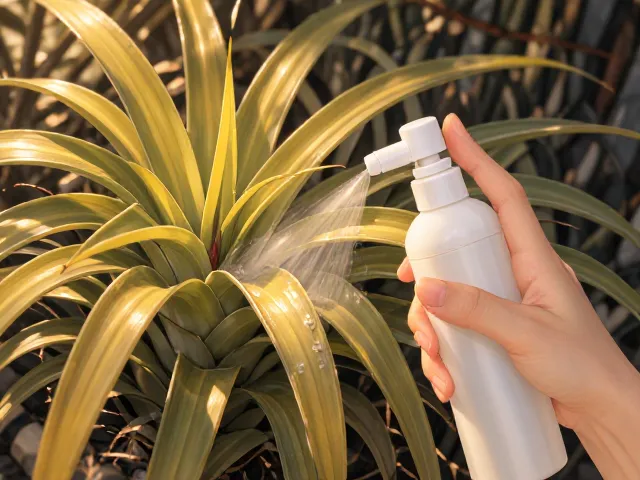 空气凤梨叶片发黄?多菌灵喷洒急救,观察状态防烂心