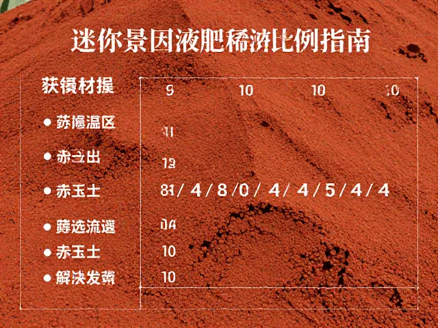 迷你景天液肥稀释比例与赤玉土配土指南