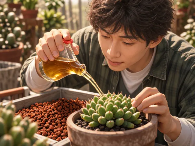 迷你景天液肥稀释比例与赤玉土配土指南