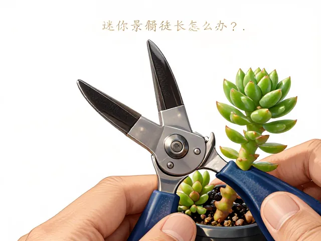 迷你景天徒长怎么办？去弱留强修剪法，快速恢复株型