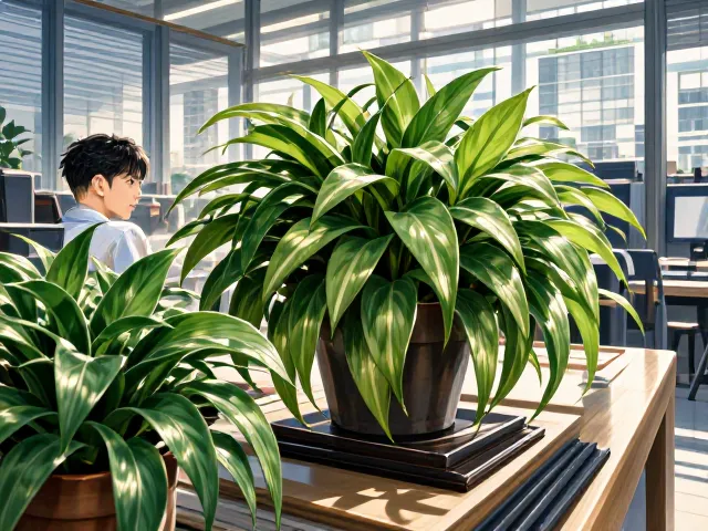 办公室绿植套装，吊兰如何凭环境心理学效益提升工作效率