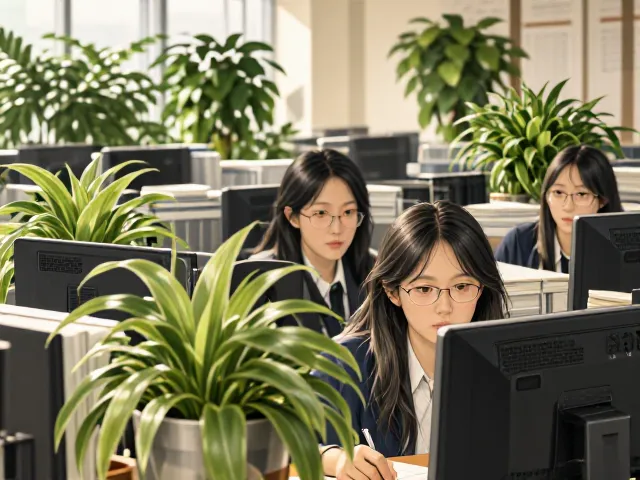 办公室绿植套装，吊兰如何凭环境心理学效益提升工作效率