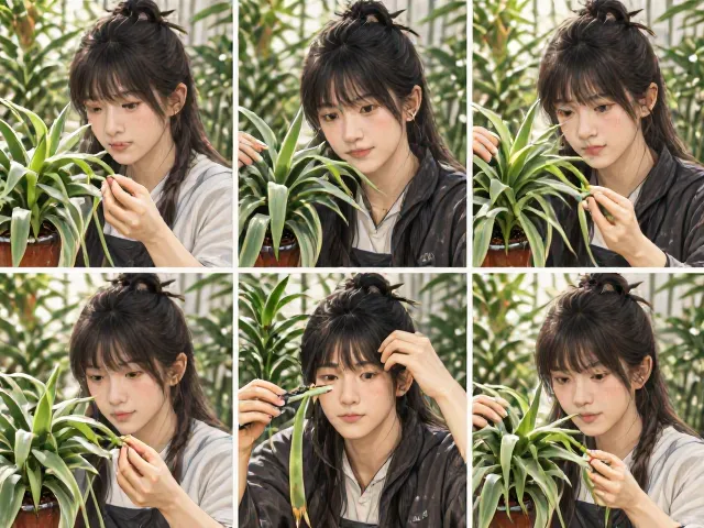 吊兰芦荟修剪枯叶,4步让绿植更美观,新手必看养护技巧