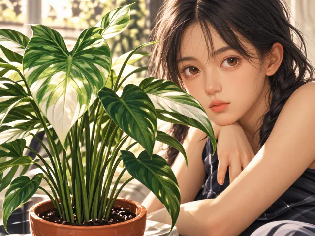白鹤芋换盆周期1-2年，注意避免暴晒，这样养才茂盛