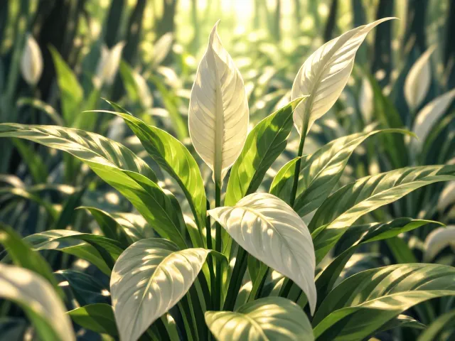 白鹤芋用多菌灵杀菌后，如何调整散射光养护？