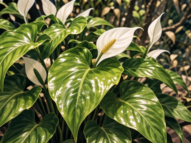 白鹤芋养护日志，增加湿度让叶片油亮，新手必看实操记录