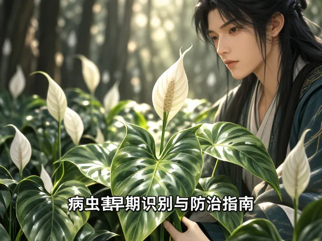 白鹤芋每日2-4小时弱光养护，病虫害早期识别与防治指南