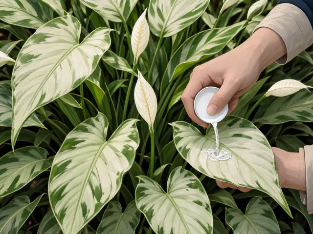 白鹤芋怎么养？生长期每月一次施肥，坚持见干见湿爆盆