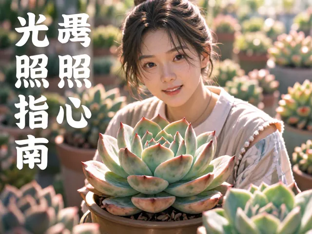 多肉光照指南，掌握摘心打顶与温差控制，爆盆上色技巧