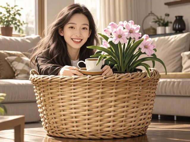 北欧简约藤编花篮,承载友谊长青的家居美学