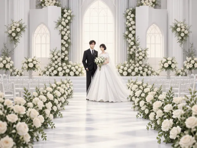 北欧简约风婚礼现场布置,中档品质搭配指南,打造高颜值婚礼